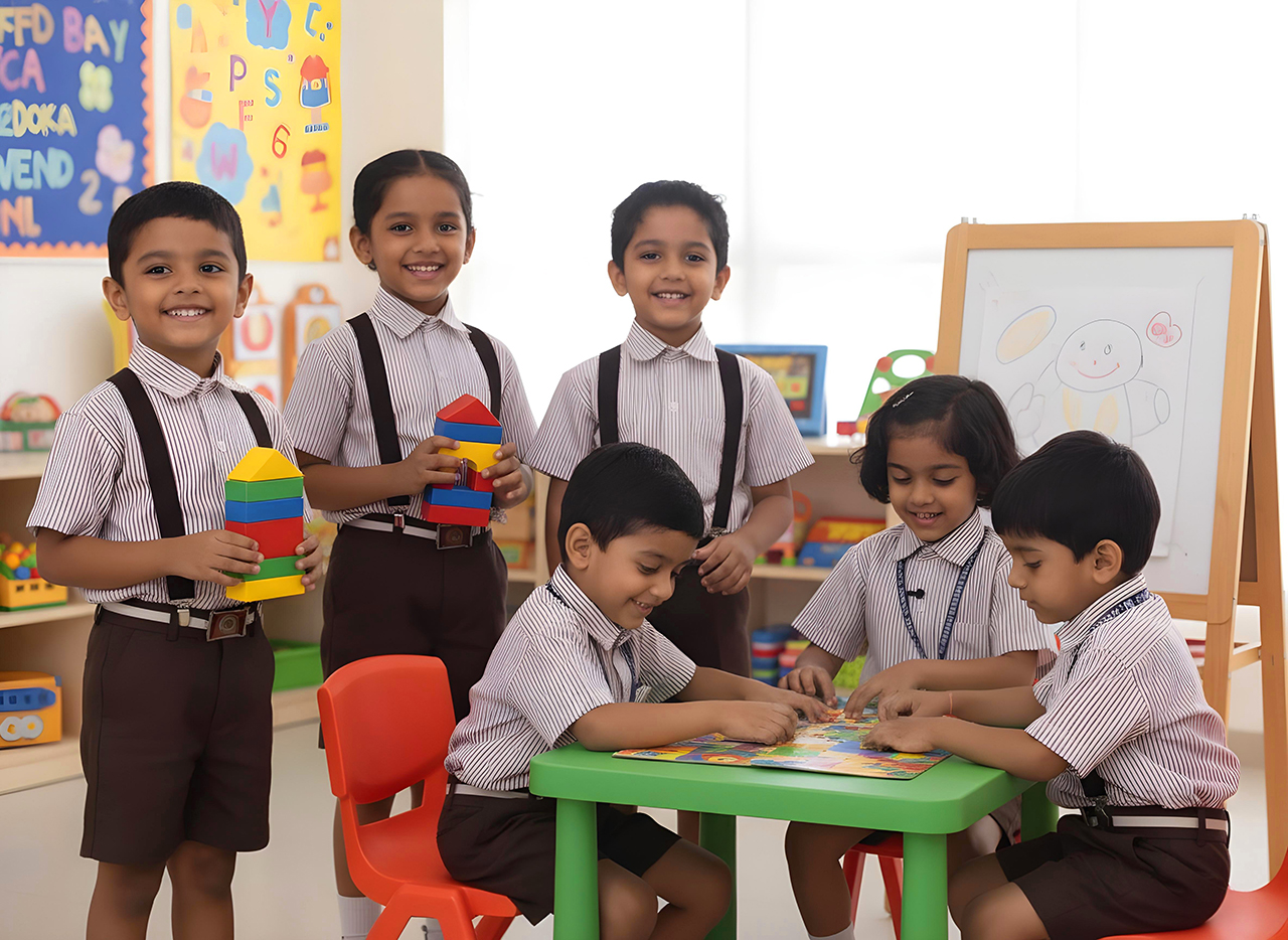 Parents interacting with teachers Sherwood Public School admissions